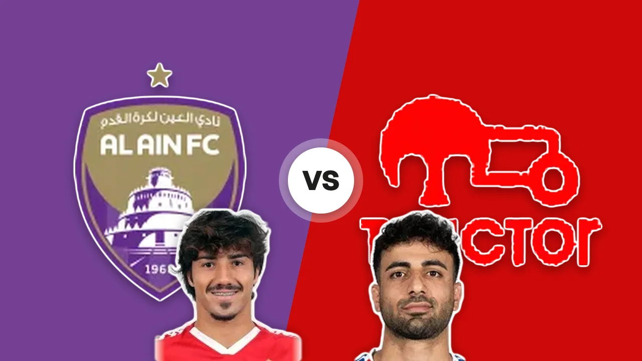 Al Ain-Tractor Sazi: gli scudi delle due squadre con Erik e S. Moharrami