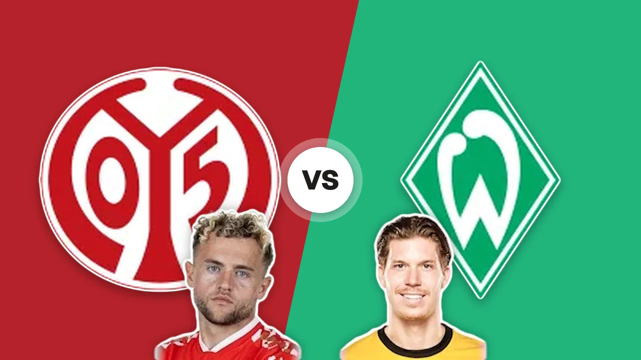 FSV Mainz 05-Werder Bremen: gli scudi delle due squadre con B. Hollerbach e C. Itten