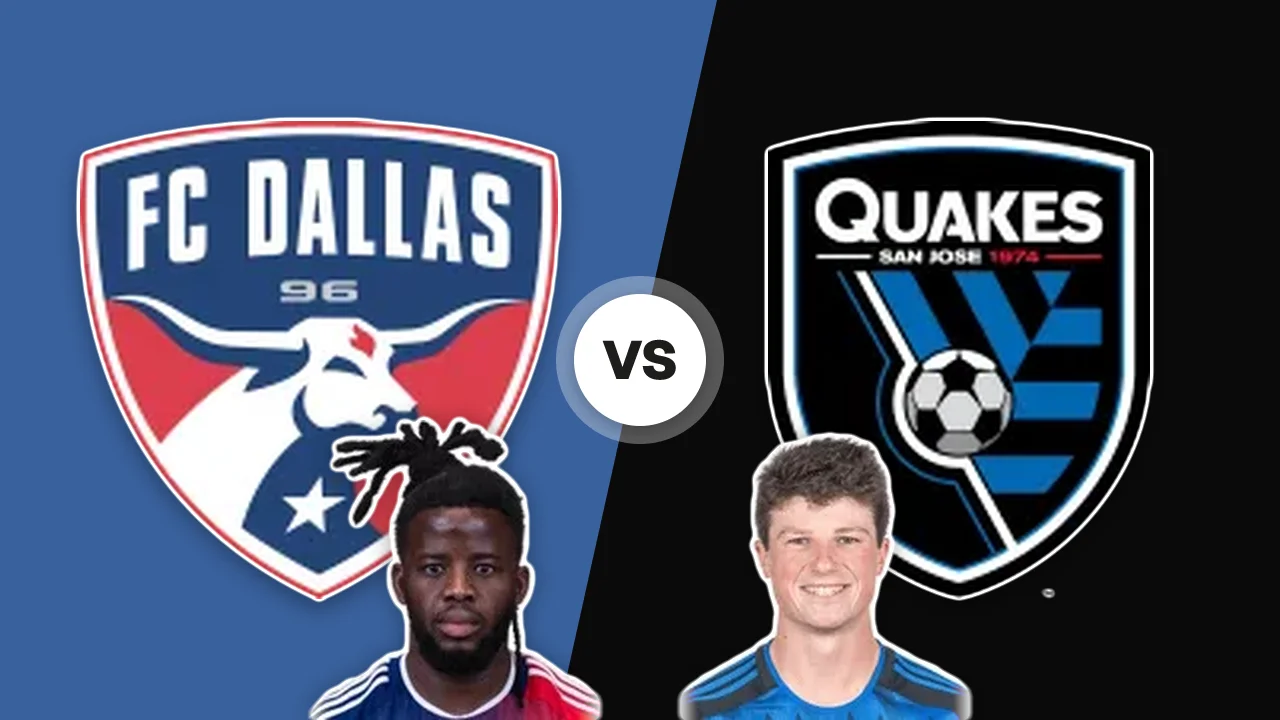 FC Dallas-San Jose Earthquakes: gli scudi delle due squadre con L. Abubakar e D. Munie