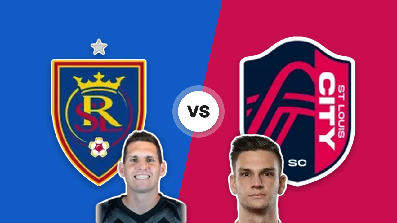 Real Salt Lake-St. Louis City: gli scudi delle due squadre con Rafael Cabral e B. Lundt